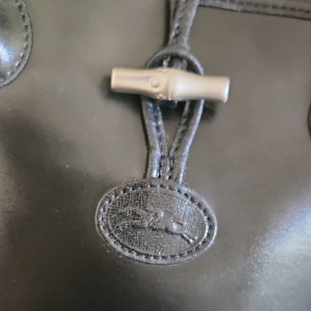 Longchamp Black Leather Tote Bag..Stunning Quiet Luxury! - Picture 2 of 15